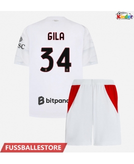 Günstige AC Milan Mario Gila #34 Auswärts Trikotsatzt Kinder 2026-27 Kurzarm (+ Kurze Hosen)